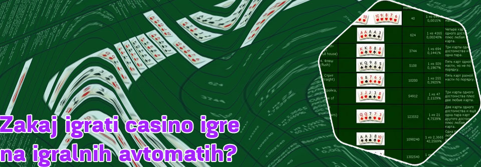 Poker avtomati za 5€ igre