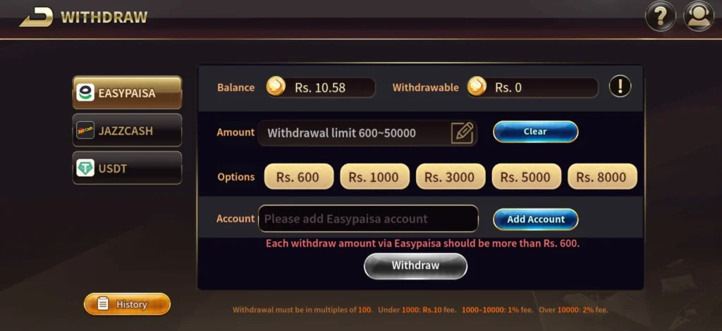 RoyalX777 Game Deposit and Withdrawal