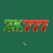 ZK777 game logo displayed in green and red stylized text on a dark green background.